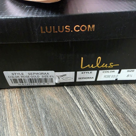 Lulus Sephoraa Rose Gold Satin Pearl Embellished Pointed Toe Mules Size 8.5 - Picture 2 of 8